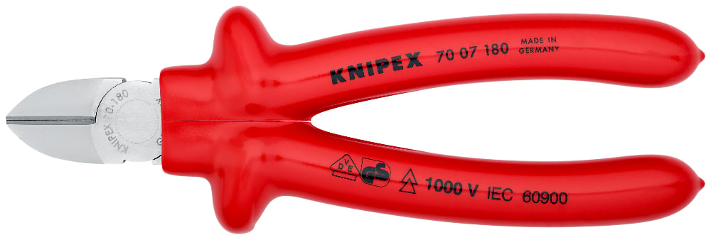 KNIPEX Diagonal Cutting Pliers (VDE), 180mm