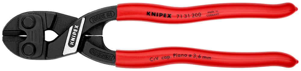 KNIPEX Mini Bolt Cutter 200mm Hi/Lever Rec/Rockw With Rough Handle