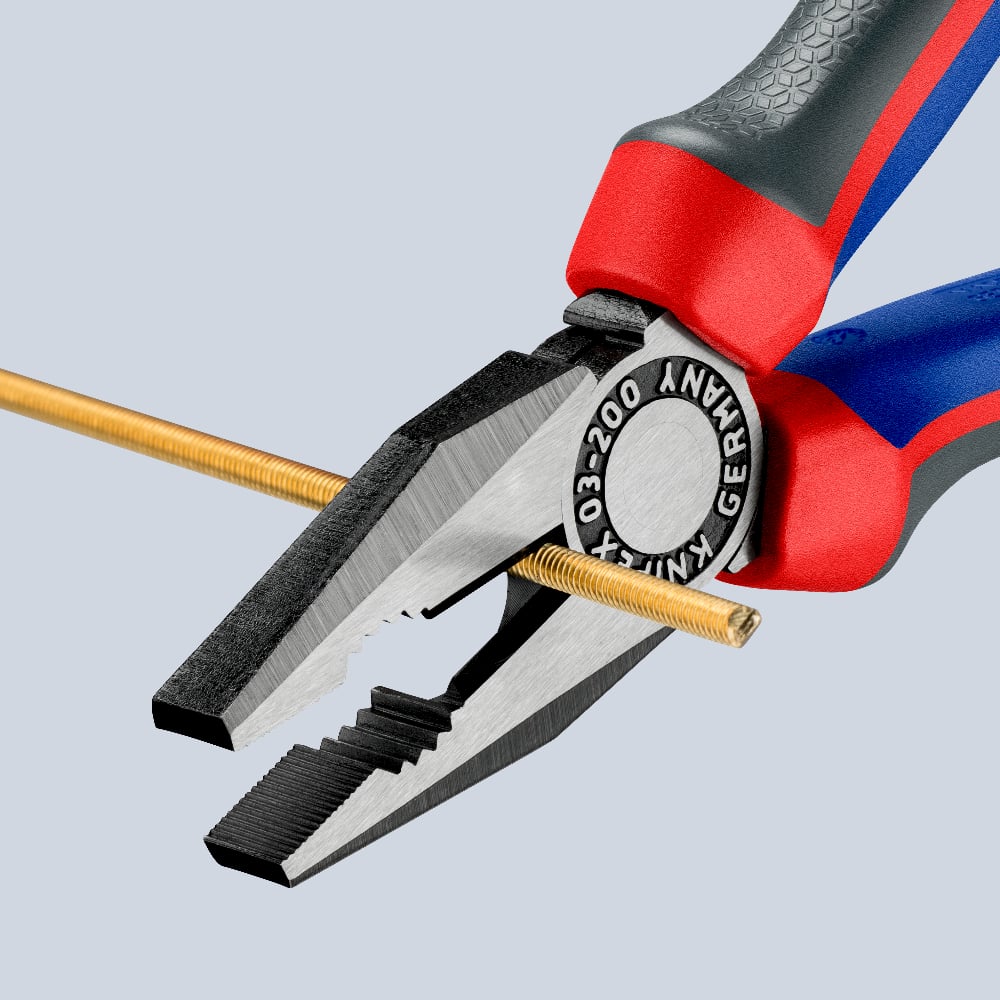 KNIPEX Pliers, Combination, Cushion Grip, 200mm
