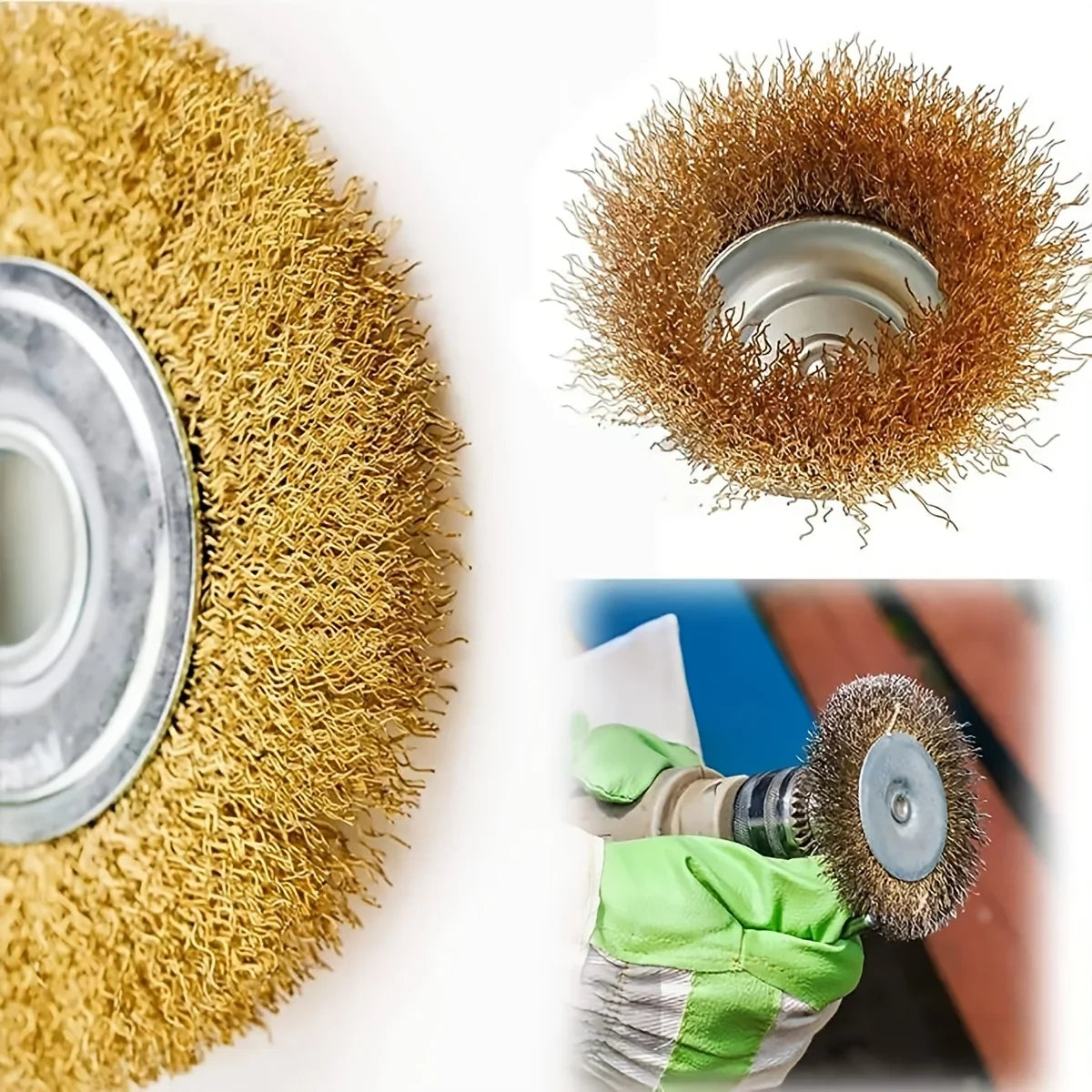Wire Brush Set 3pc With Drill Attachment