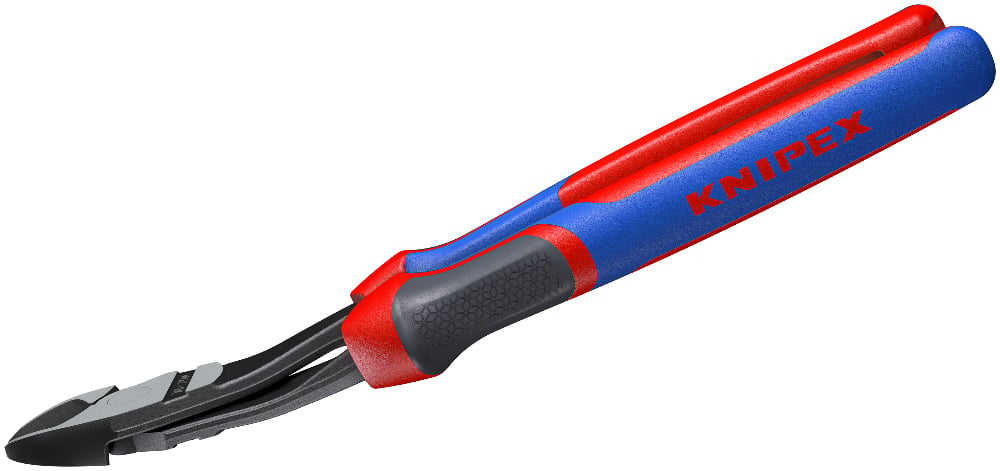 KNIPEX High Leverage Diagonal Cutting Pliers, Bent, 250mm