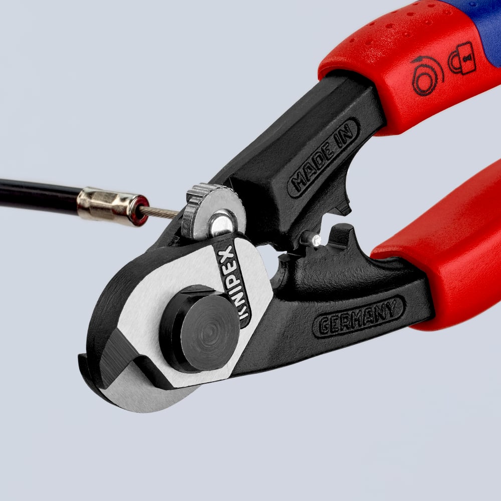 KNIPEX Wire Rope Cutter, Forged, 190mm