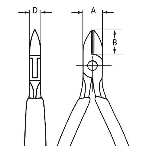 KNIPEX Pliers Diag Cut 115mm Point Head Cush