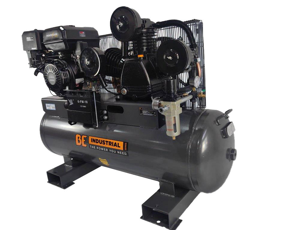 BE 160L Air Compressor - 15hp Petrol, Belt Drive | P16015-RE