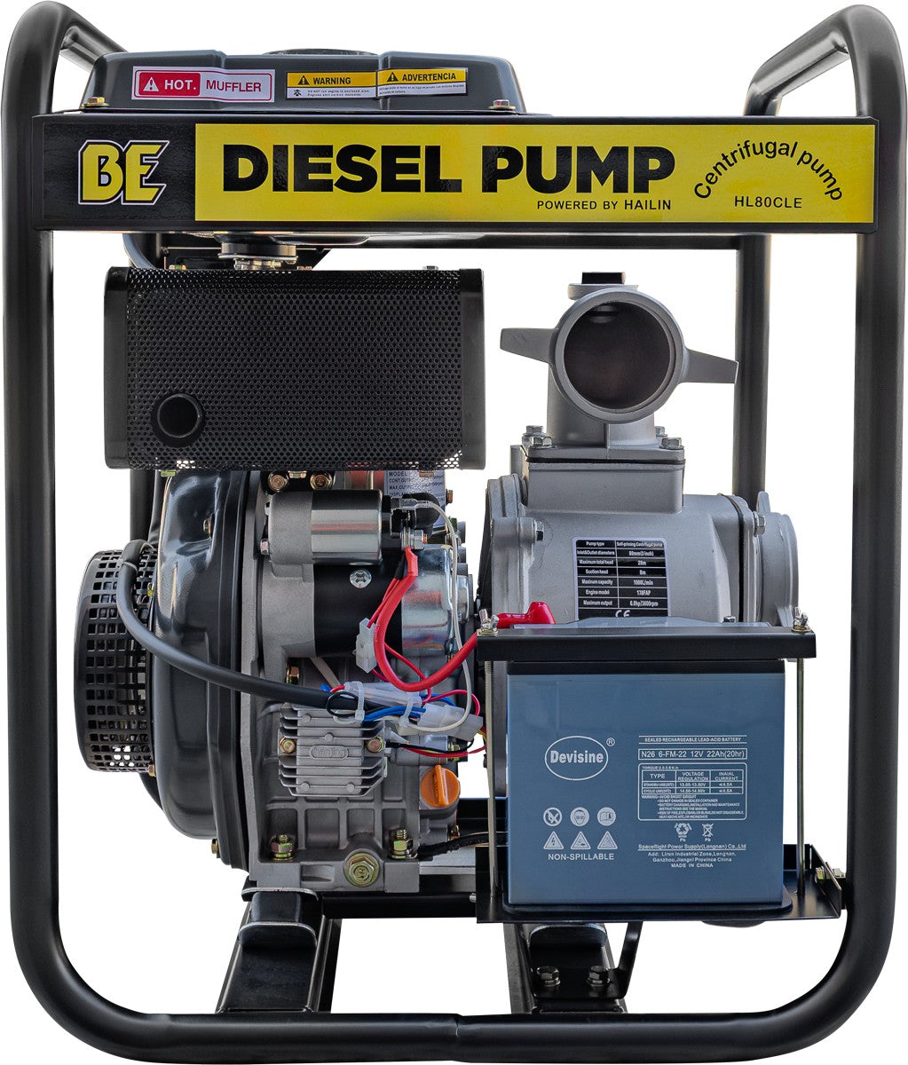 BE 3" Water Transfer Pump, 1,000 L/min - Powerease 6hp, Electric | WD3060-RE