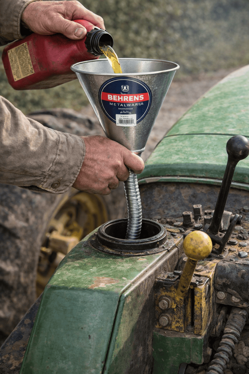 1 Quart (946ml) Galvanized Steel 14″ Flex Spout Funnel