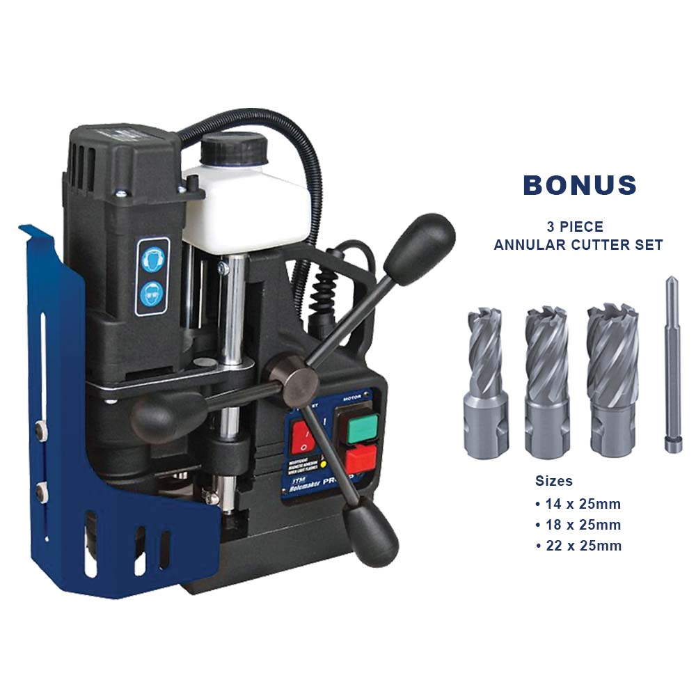 Holemaker PRO35 MagBase Drill 920W/350RPM -Bonus Cutter Set
