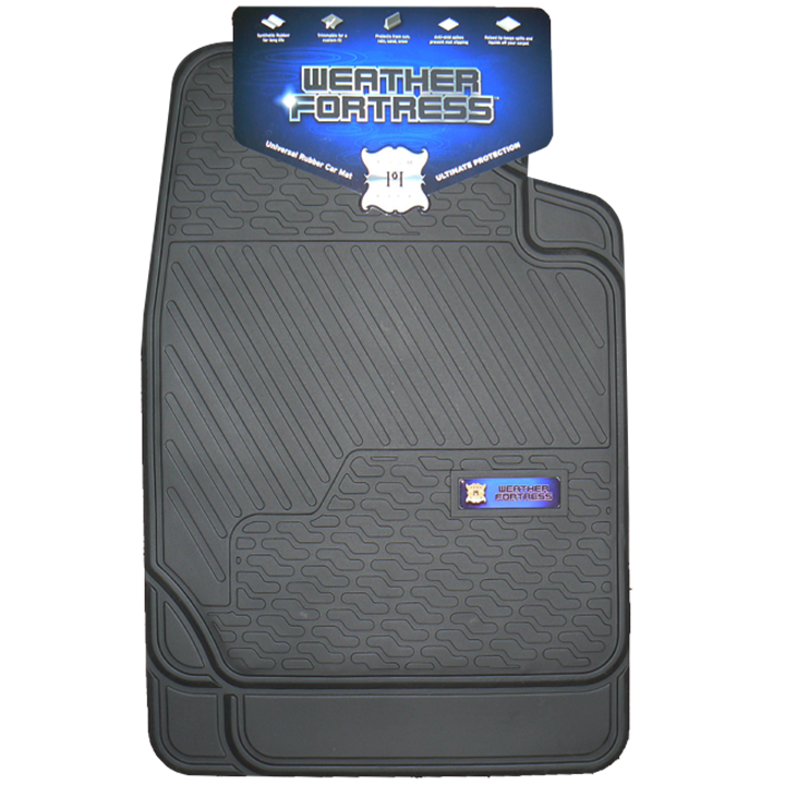 Posh Pile Weather Fortress 1 Piece Rubber Universal Fit Set Black-Car Mats-Tool Factory