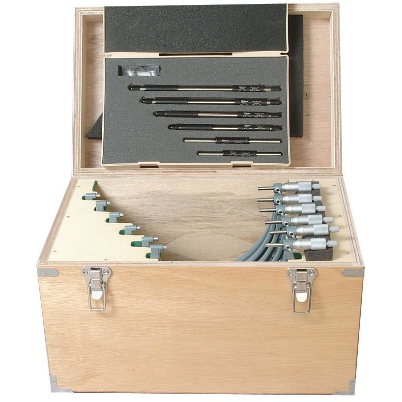 Mitutoyo Outside Micrometer Set Individuals 150-300mm x 0.01mm Set of Six Micrometers-Mitutoyo-Tool Factory