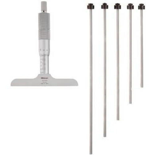 Mitutoyo Depth Micrometer 0-100mm x 100mm Base with 4 Rods-Mitutoyo-Tool Factory