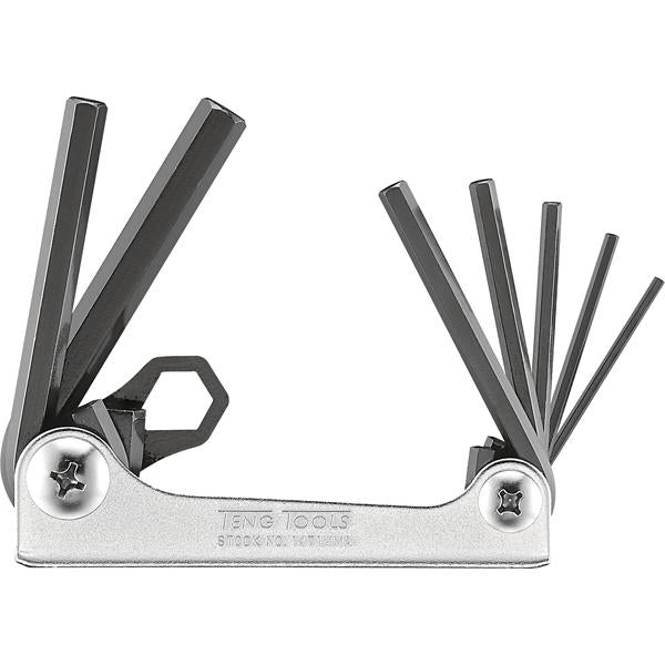 Teng 7Pc Folding Mm Hex Key Set - 2.5-10.0Mm | Wrenches & Spanners - Sets-Hand Tools-Tool Factory