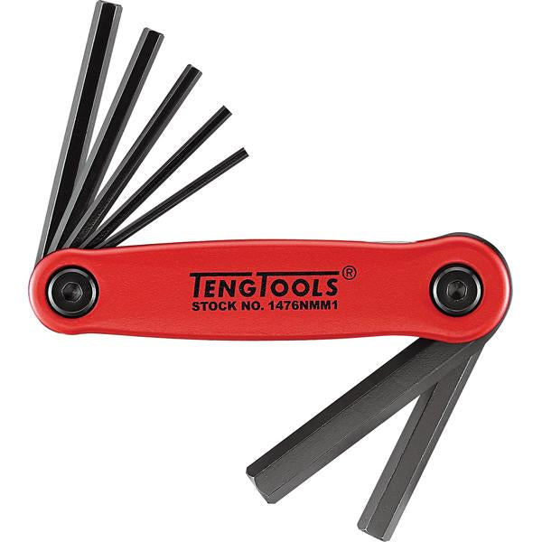 Teng 7Pc Folding Metric Hex Key Set - 2.5-10.0Mm | Wrenches & Spanners - Sets-Hand Tools-Tool Factory