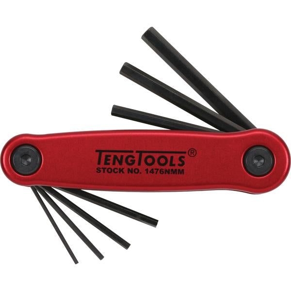 Teng 7Pc Fold-Up Metric Hex Key Set - 1.5-6.0Mm | Wrenches & Spanners - Sets-Hand Tools-Tool Factory