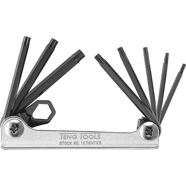 Teng 8Pc Folding Tx Key Set - Tx9-T10 | Wrenches & Spanners - Sets-Hand Tools-Tool Factory