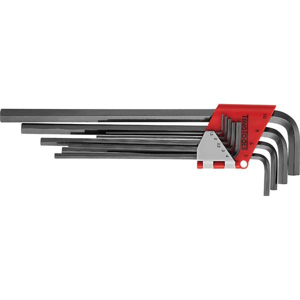 Teng 9Pc Extra Long Metric Hex Key Set - 1.5-10.0Mm | Wrenches & Spanners - Sets-Hand Tools-Tool Factory