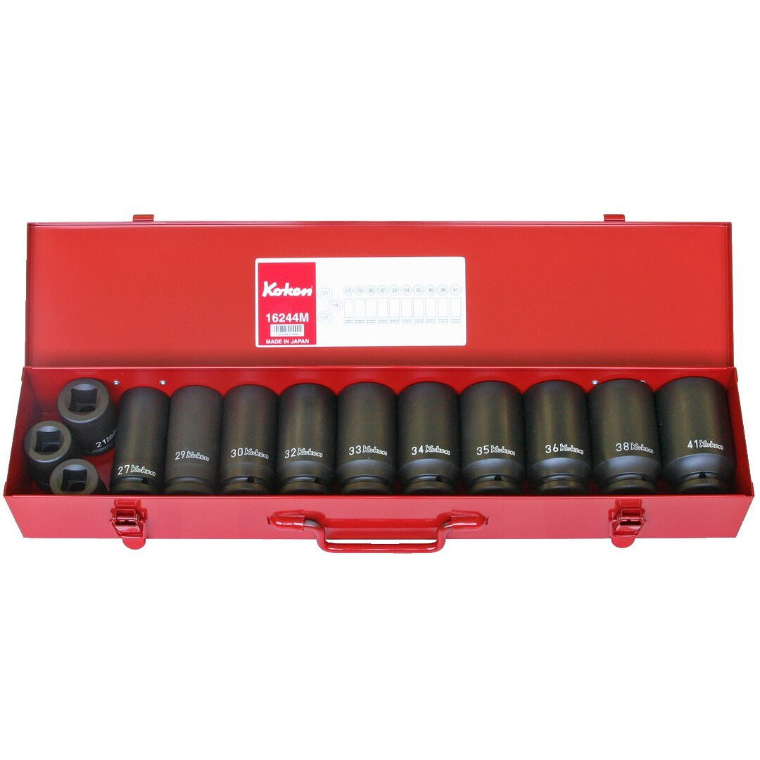 Koken Deep Impact Socket Set 3/4"Dr 13pc 27-41mm-Sockets & Accessories-Tool Factory