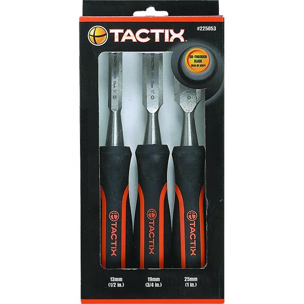 Tactix Chisel Wood 3Pc Set-Long | Punches & Chisels - Sets-Hand Tools-Tool Factory