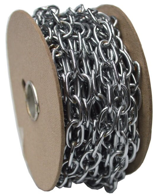 Hipkiss Oval Link Chain 10m Reel - CP on Brass #242 12mm