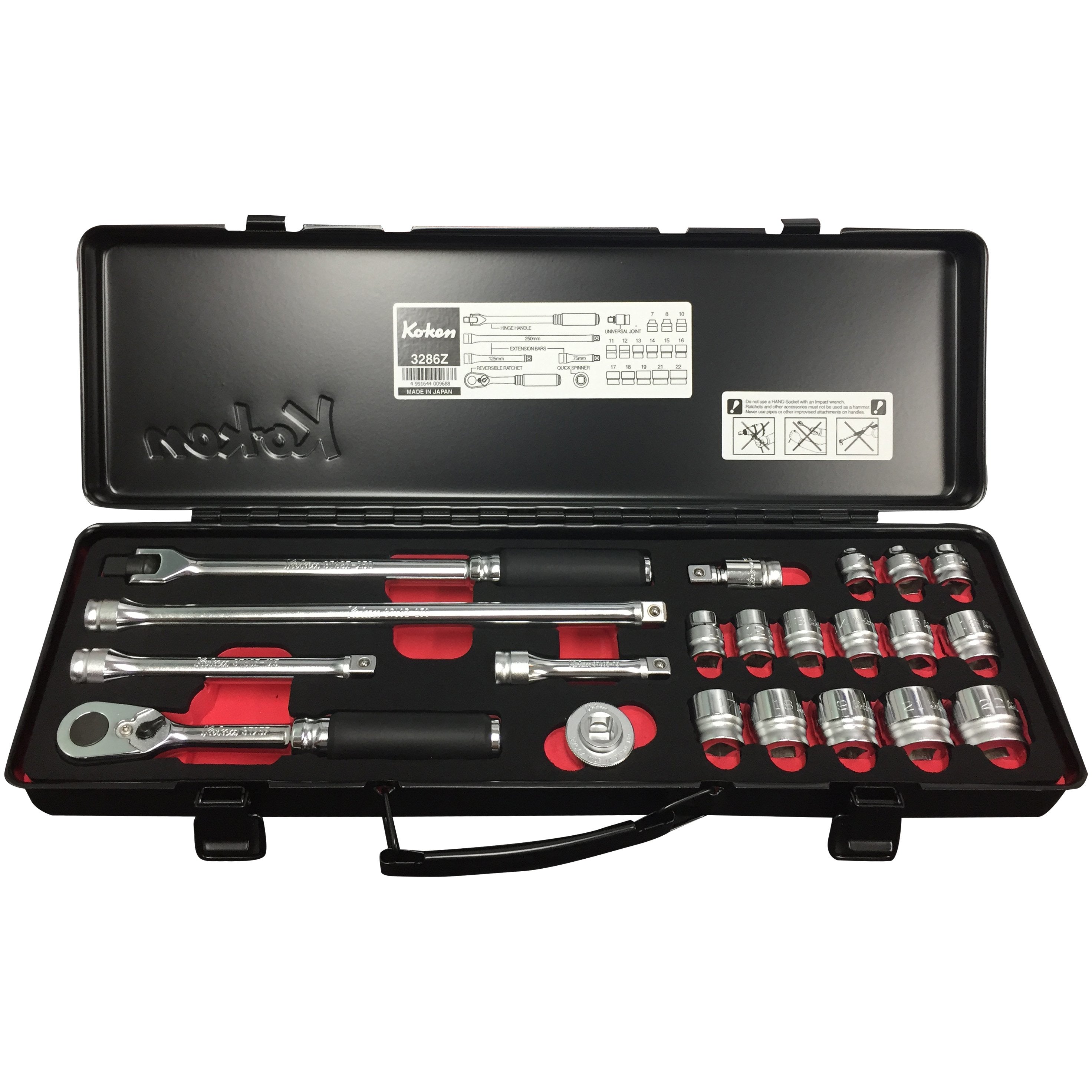 Koken Z Series Socket Set 6 pt 7 - 22mm-Sockets & Accessories-Tool Factory