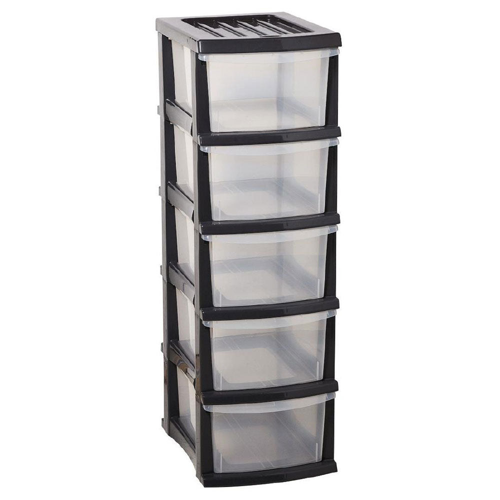 Taurus Storage Organiser 5 Drawer Grey