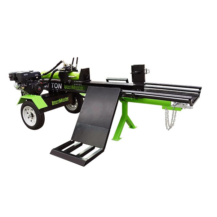 LawnMaster 37 Tonne Log Splitter w/ Hydraulic Lift Platform 15hp Lifan Engine/ 5 inch Cylinder / 16GPM pump / Horizontal Splitting Action