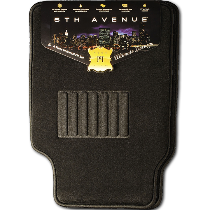 Posh Pile Nz/Australia 5Th Avenue Universal Mat Black-Car Mats-Tool Factory