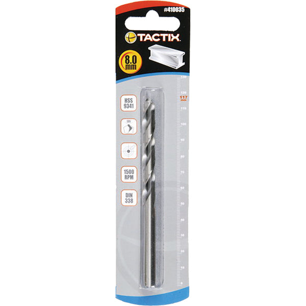 Tactix HSS Twist Drill 8mm**