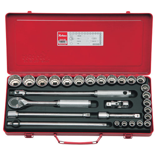 Koken 1/2" Dr Socket Set - 28pc 10-32mm-Sockets & Accessories-Tool Factory
