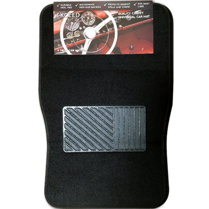 Posh Pile Exceed Car Mats Black Rhd-Car Mats-Tool Factory
