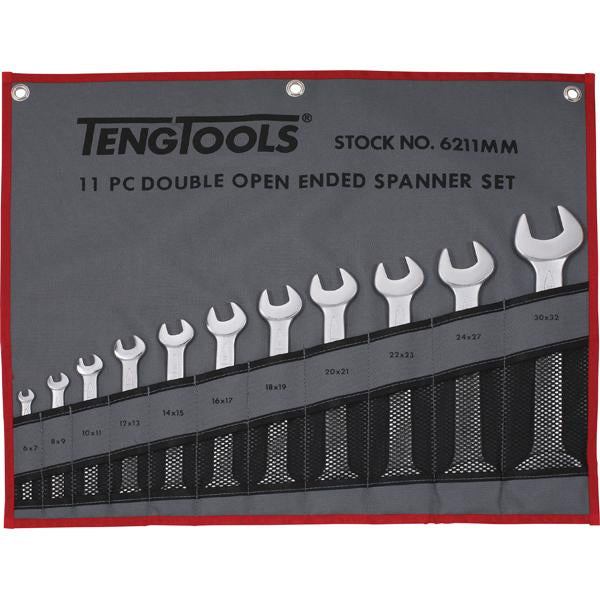 Teng 11Pc Double Open-End Spanner Set 6-32Mm | Wrenches & Spanners - Sets-Hand Tools-Tool Factory