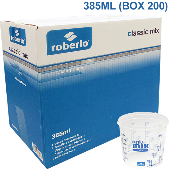 Roberlo Classicmix Mixing Cup 385Ml (Box 200)-Mixing Accessories-Tool Factory