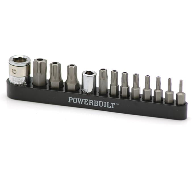 Powerbuilt 13pc Tamper Proof Torx Bit Set