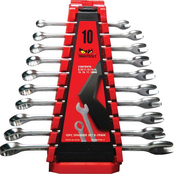 Teng 10Pc Combination Metric Spanner Set 8-19Metric | Wrenches & Spanners - Sets-Hand Tools-Tool Factory