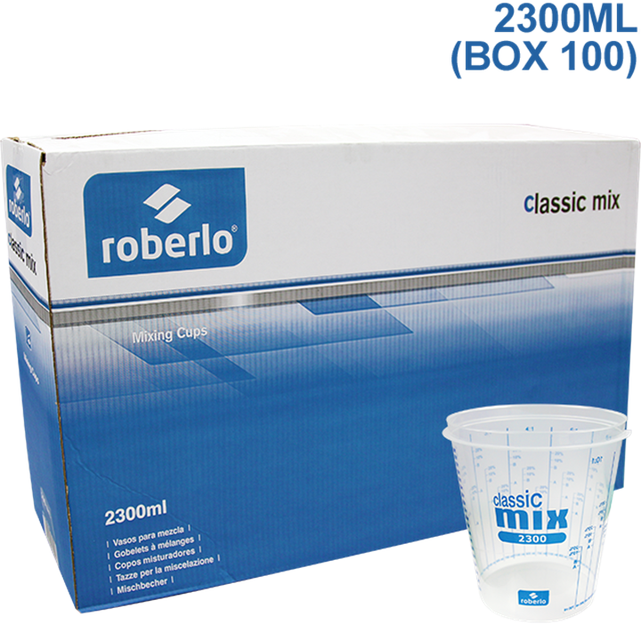 Roberlo Classicmix Mixing Cup 2300Ml (Box 100)-Mixing Accessories-Tool Factory