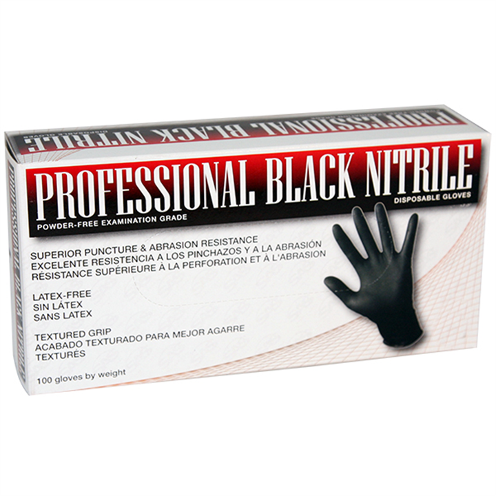 Sas Derma-Pro Black Pf Nitrile Gloves Xxlarge (Box 100)-Gloves-Tool Factory
