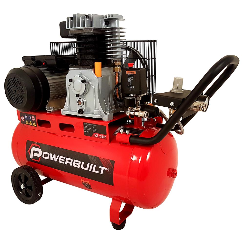 Powerbuilt 50L 2.5Hp Air Compressor - Belt Drive