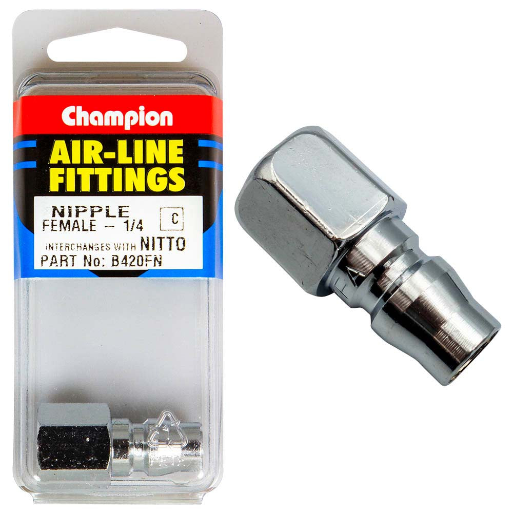 Champion 1/4in Female Air -Line Nipple Nitto