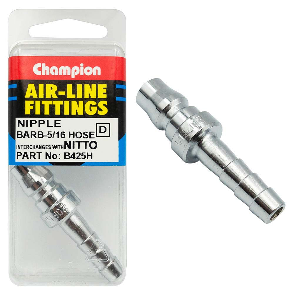 Champion 5/16in Hose Barb Air -Line Nipple Nitto