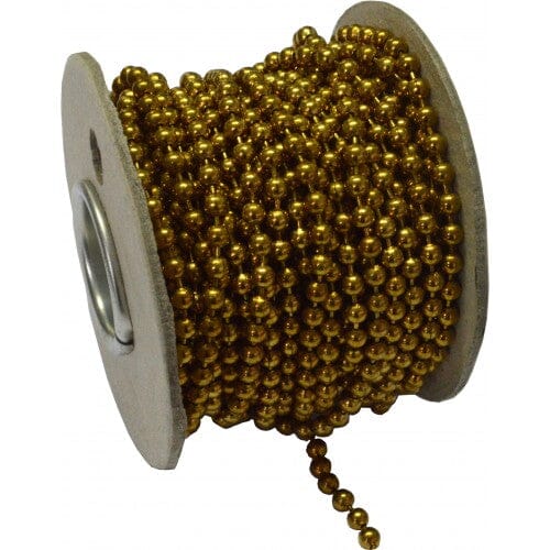 Hipkiss Ball Chain 10m Reel - Polished Brass #6