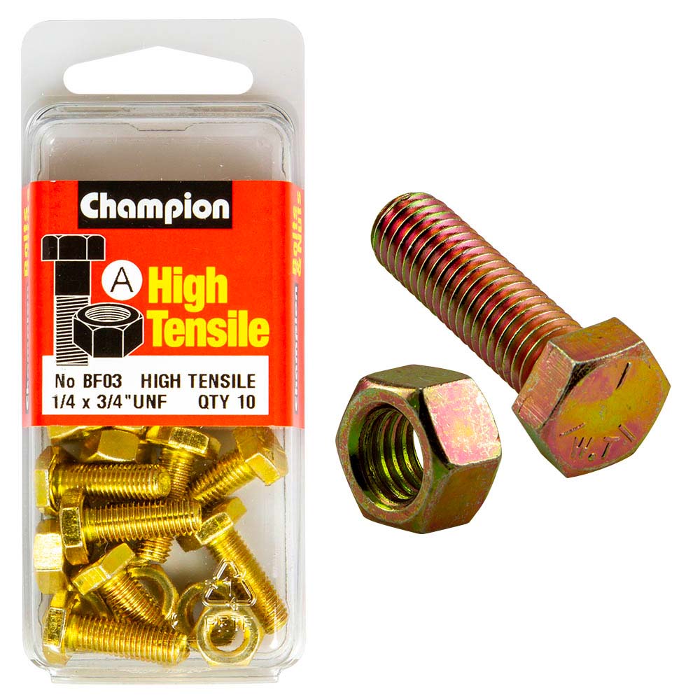 Champion 3/4in x 1/4in Set Screw & Nut (A) - GR5