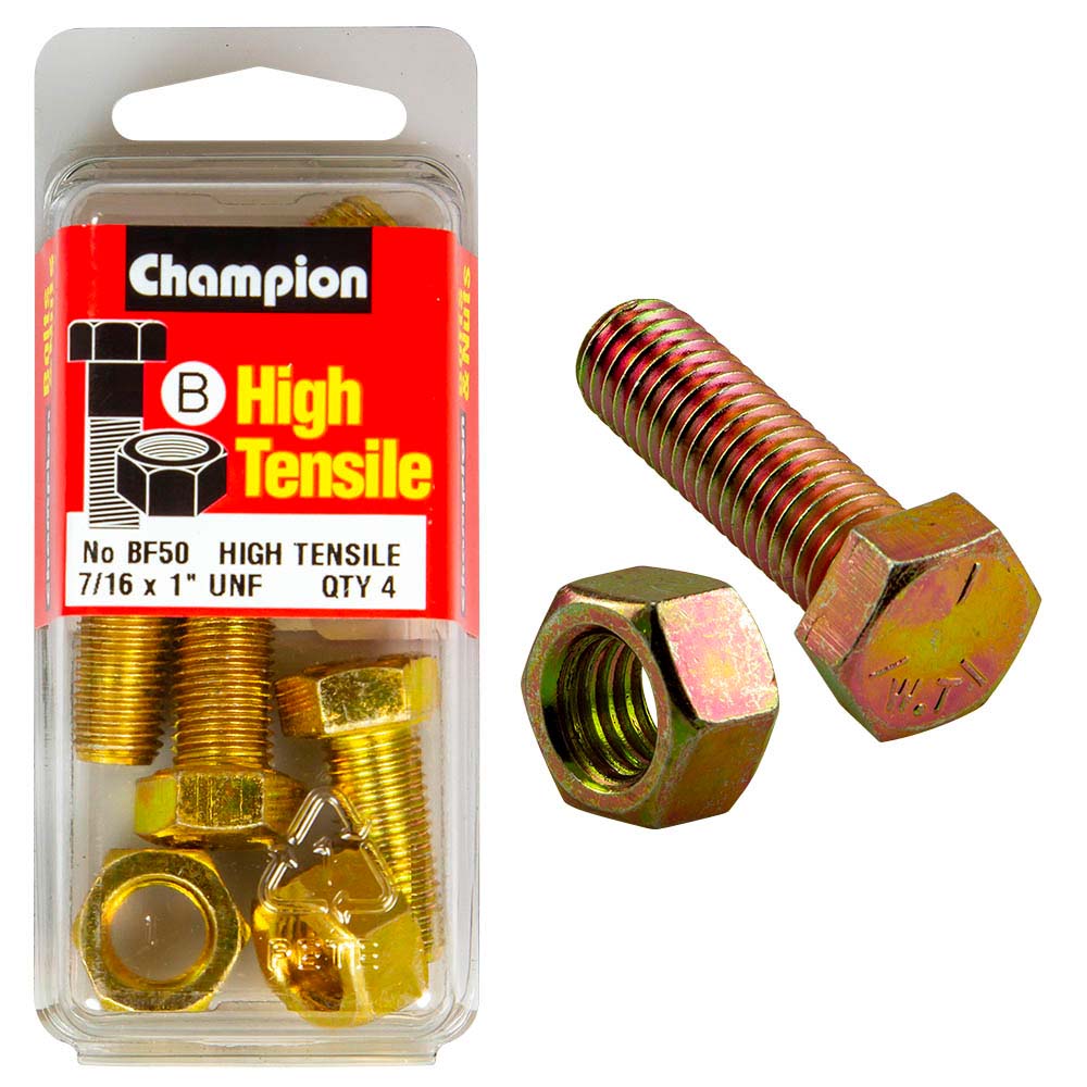 Champion 1 x 7/16in Set Screw & Nut (B) - GR5