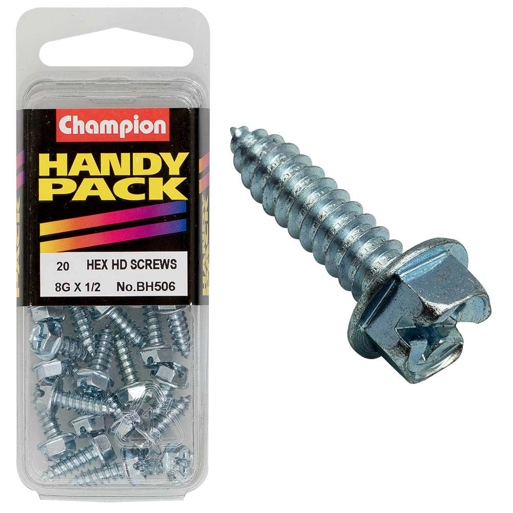 Champion 8G x 1/2in S/Tap Set Screw - Hex HD