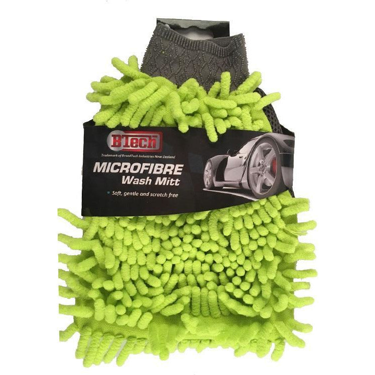Btech Microfiber Worm Wash Mitt with Mesh Backing-Car Cleaning Products-Tool Factory