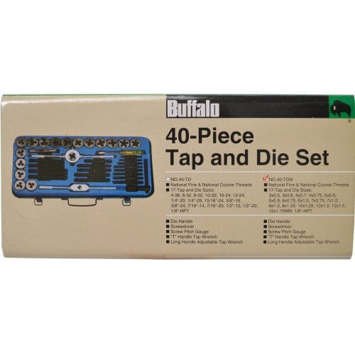 Buffalo Tap & Die Set - Metric 40-pce