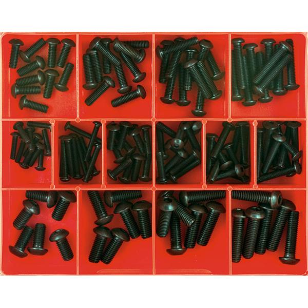 Champion 124Pc Button Head Cap Screw Assortment | Assortments - Socket Cap Screws-Fasteners-Tool Factory