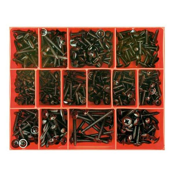 415Pc Self Tapping Screw Assortment- Mushroom Head | Assortments - Screws-Fasteners-Tool Factory