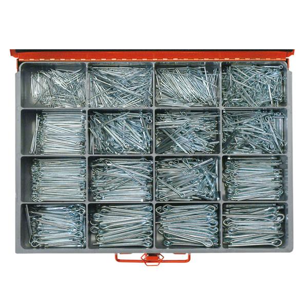 1640Pc Steel Split (Cotter) Pin Assortment | Master Kits - Misc-Fasteners-Tool Factory