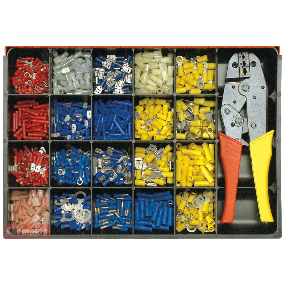 Champion Master Kit 700pc Wiring Terminal AsstW/Crimp