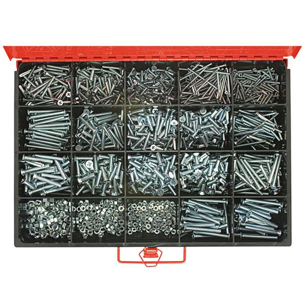 1650Pc Metric Machine Screws & Nut Assortment Csk | Master Kits - Misc-Fasteners-Tool Factory