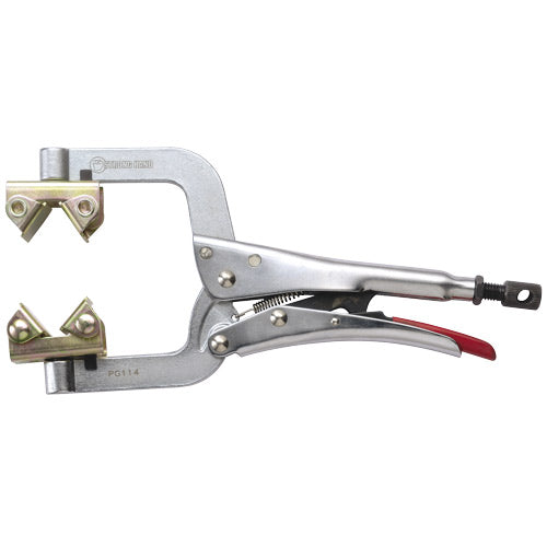 Strong Hand Locking C Clamp / Pipe Plier OAL 215mm, Opening 50-80mm-Hand Tools-Tool Factory